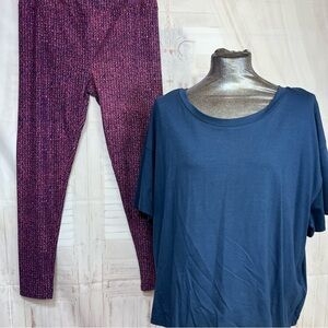 LuLaRoe 3XL Boxy T with TC leggings
